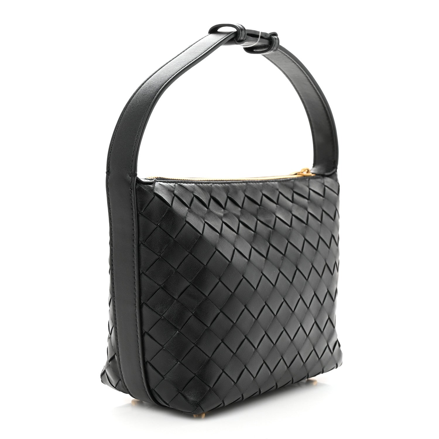 Bottega Veneta Calfskin Nappa Intrecciato Mini Wallace Black 3 of 10
