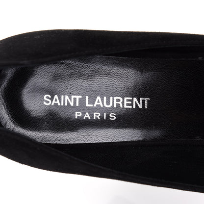 Saint Laurent Kid Scamosciato Babies 90 Pumps 40.5 Black 7 of 9