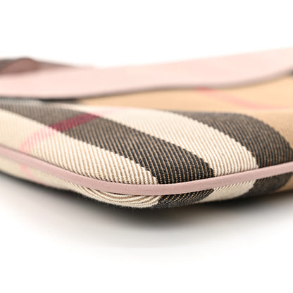 Burberry House Check Derby Peyton Crossbody Clutch Bag Pale Orchid 10 of 15