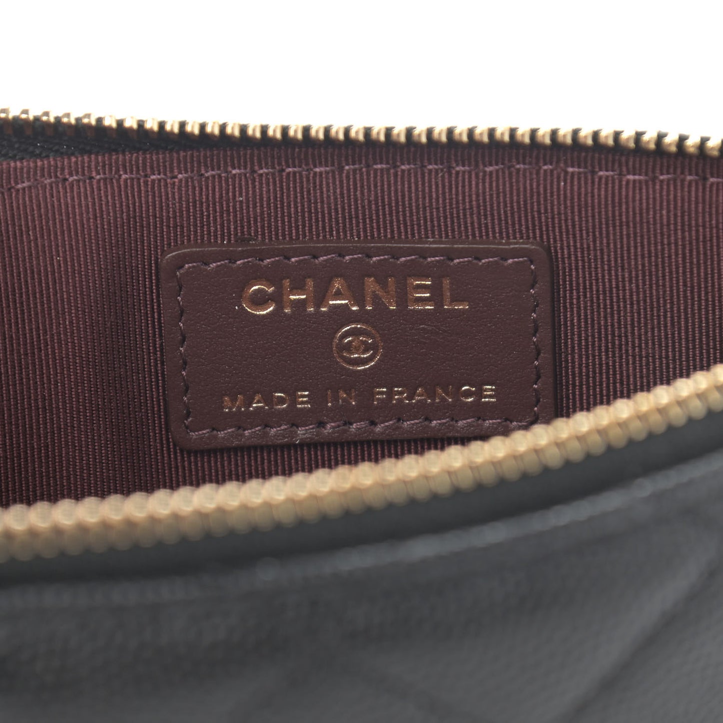 Caviar Quilted Classic Flat Wallet Pouch Black