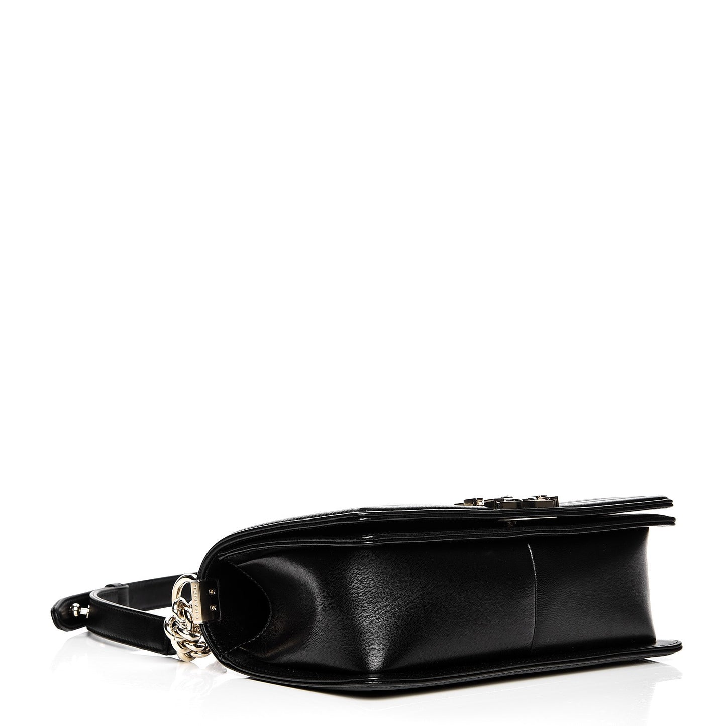 Lambskin Chain Quilted Medium Boy Flap Black