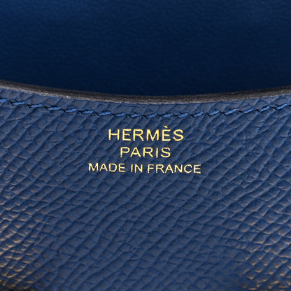 Hermes Epsom Constance Slim Wallet Bleu Tie 7 of 9