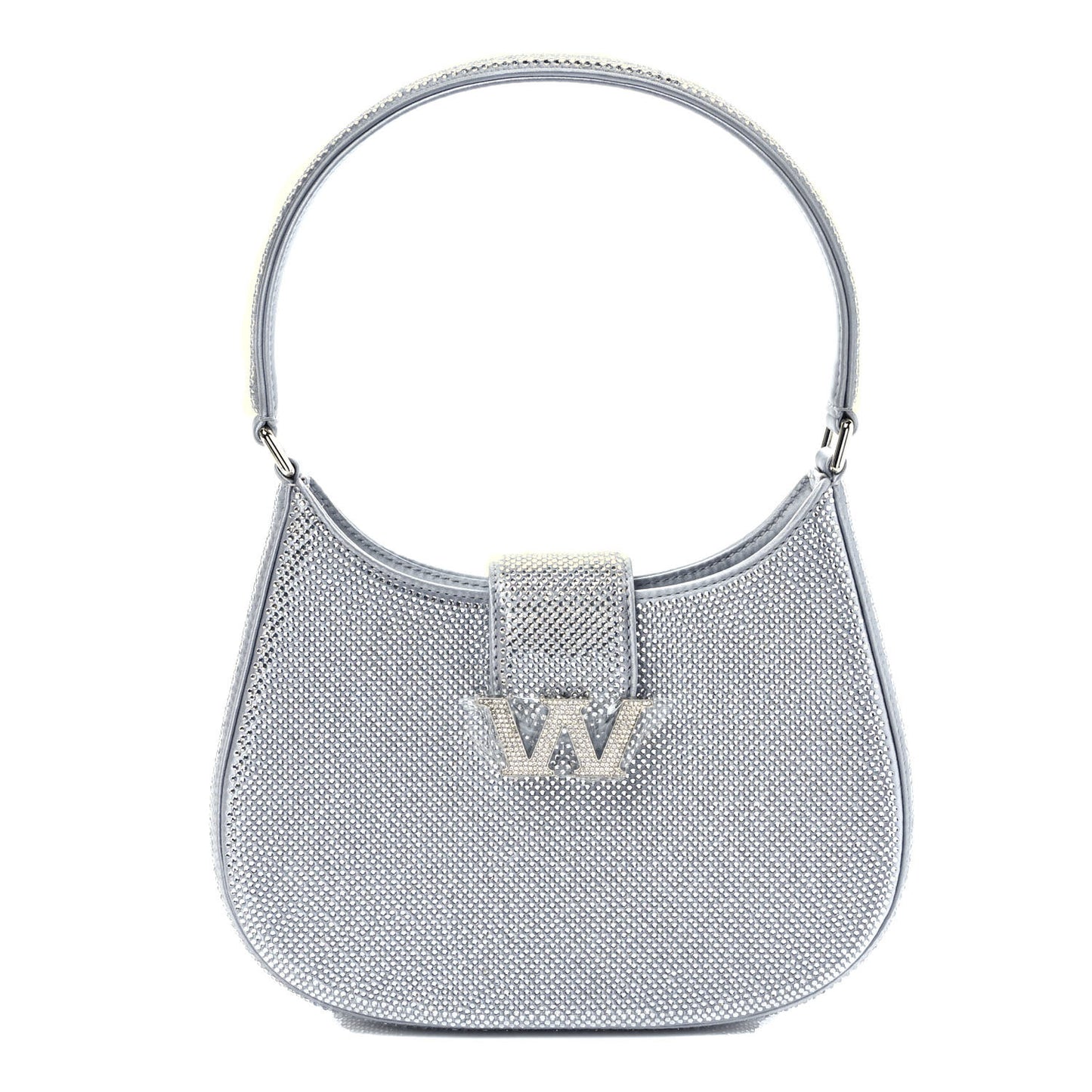 Mesh Crystal Rhinestone Small Legacy Hobo Alloy