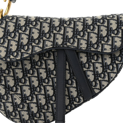 Christian Dior Oblique Saddle Bag Blue 8 of 11