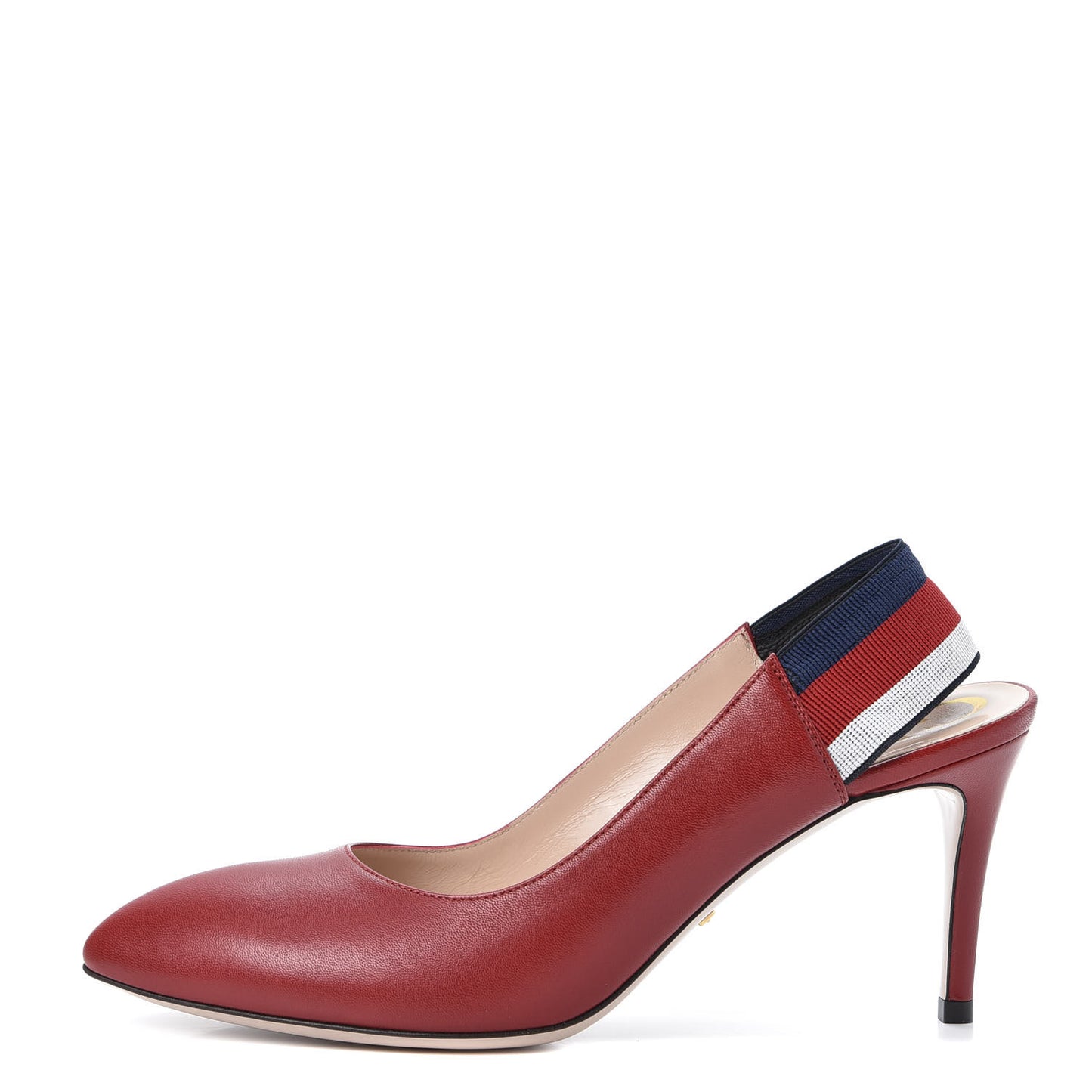Malaga Kid Web Sylvie Mid Heel Slingback Pumps 38 Hibiscus Red