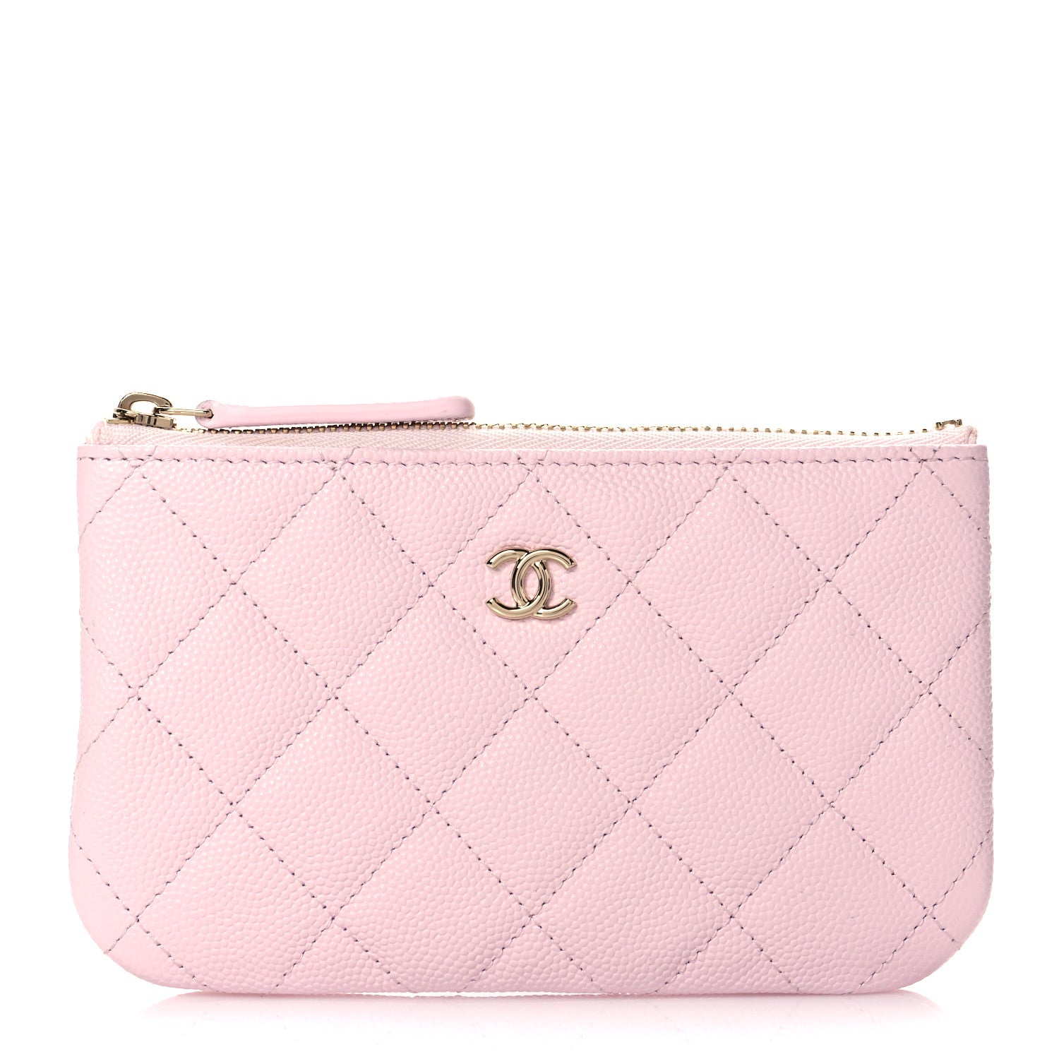Chanel Shiny Caviar Quilted Small Cosmetic Case Pink 1 of 11
