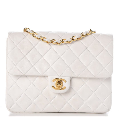 Chanel Lambskin Quilted Mini Square Flap White 1 of 13