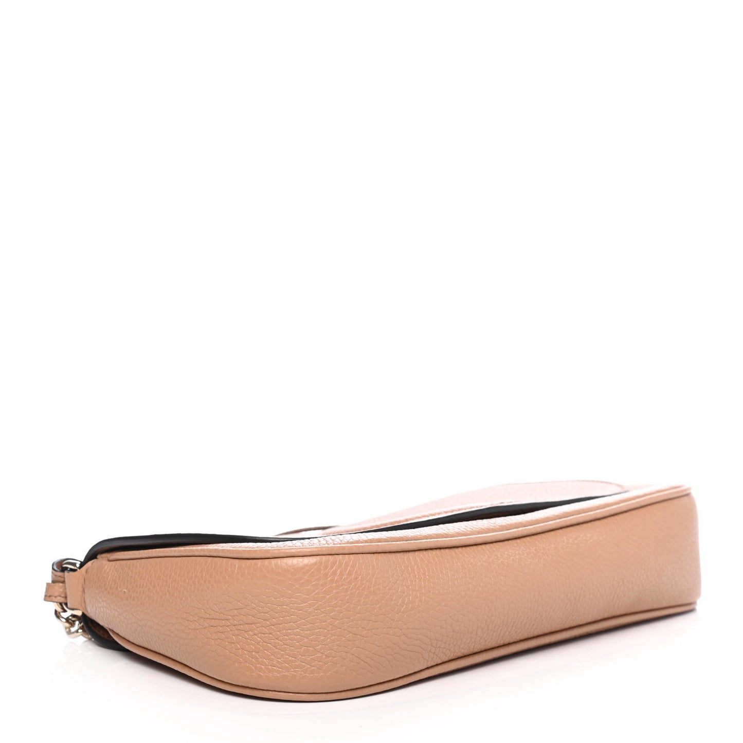 Pebbled Calfskin Medium Soho Flap Crossbody Camelia