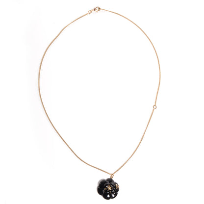 Chanel Enamel Camellia Necklace Black 5 of 6