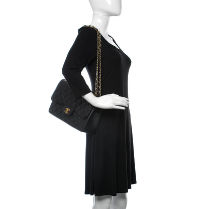 Chanel Caviar Quilted Jumbo Double Flap Black 2 of 10