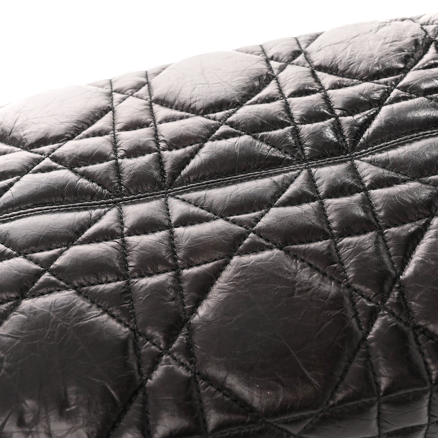 Christian Dior Crinkled Calfskin Cannage Medium Dior Tojours Bag Black 12 of 13
