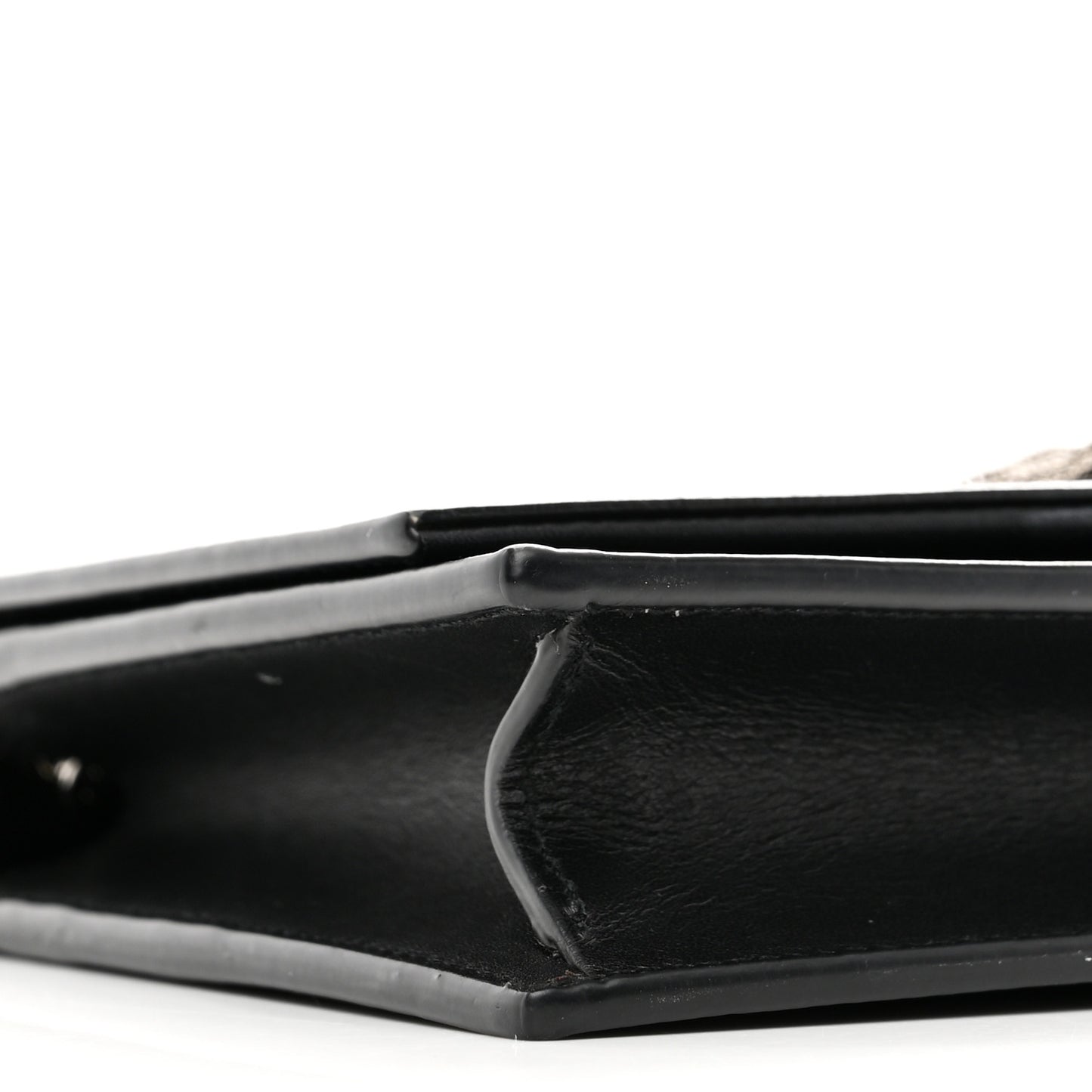 Smooth Calfskin Classic Monogram Kate Tassel Chain Wallet Black