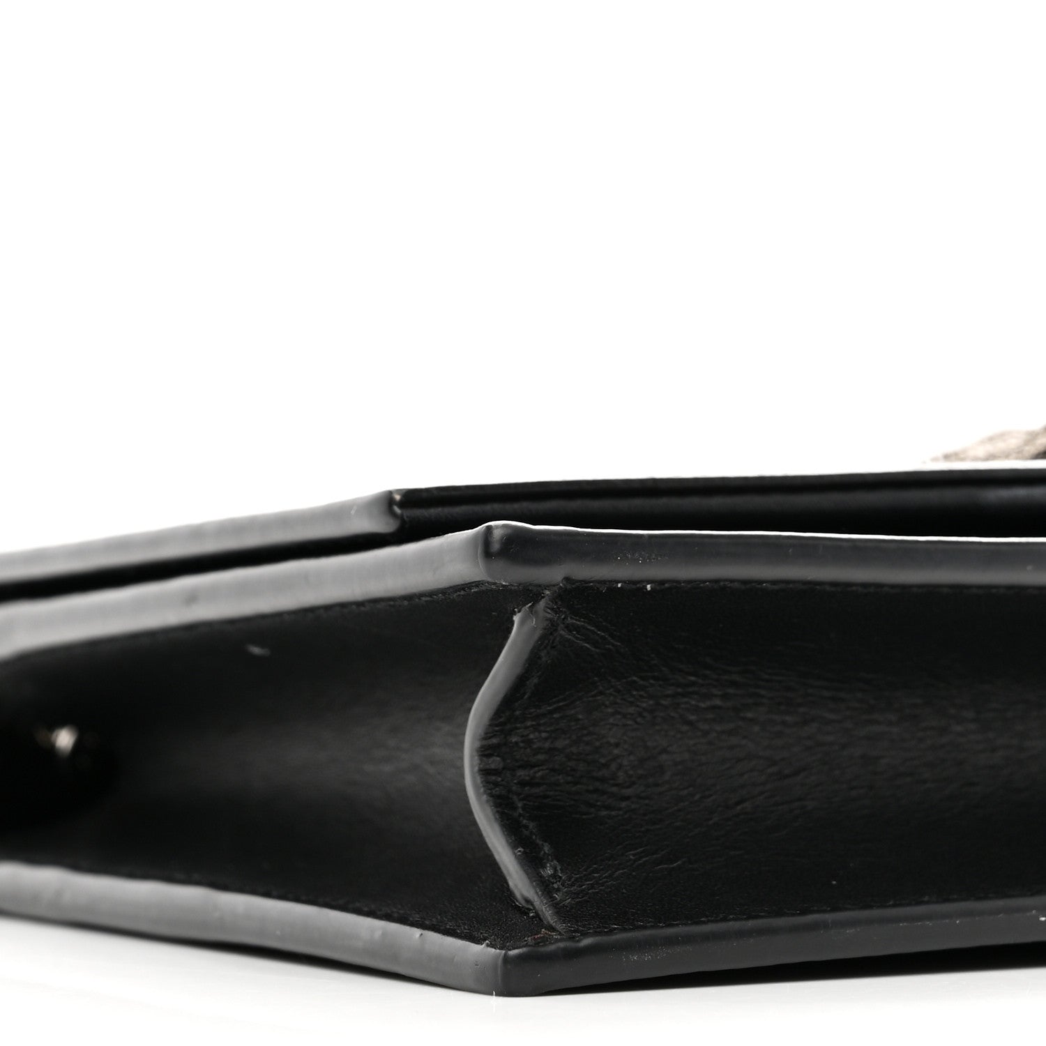 Saint Laurent Smooth Calfskin Classic Monogram Kate Tassel Chain Wallet Black 8 of 9