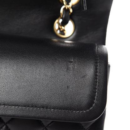Chanel Lambskin Quilted Medium Double Flap Black 15 of 18