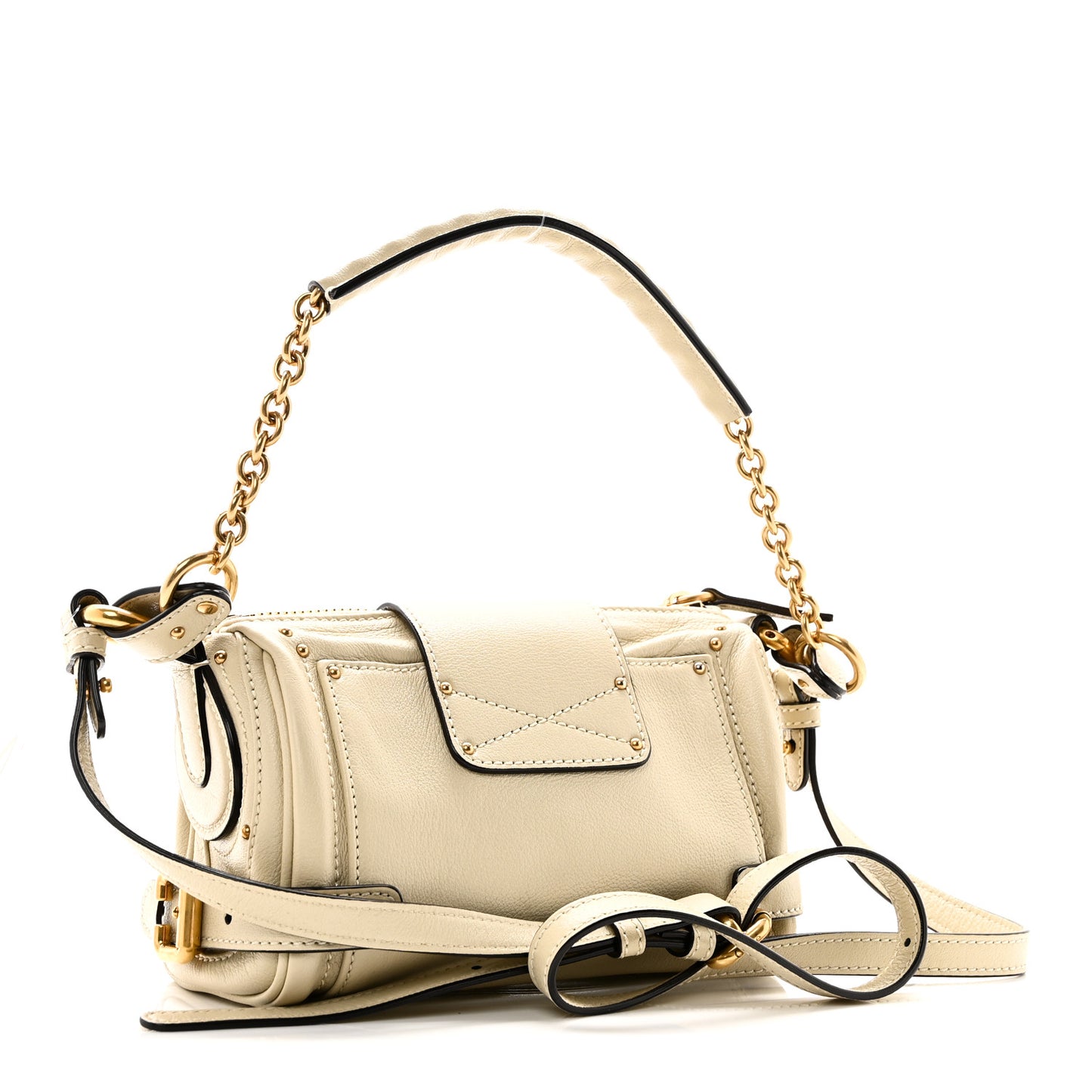 Grained Buffalo Small Paddington Chain Bag Cloudy Cream