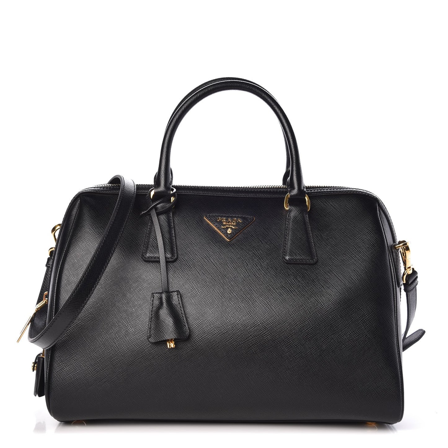 Saffiano Lux Bowler Black