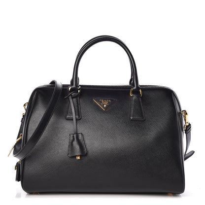 Prada Saffiano Lux Bowler Black 1 of 9