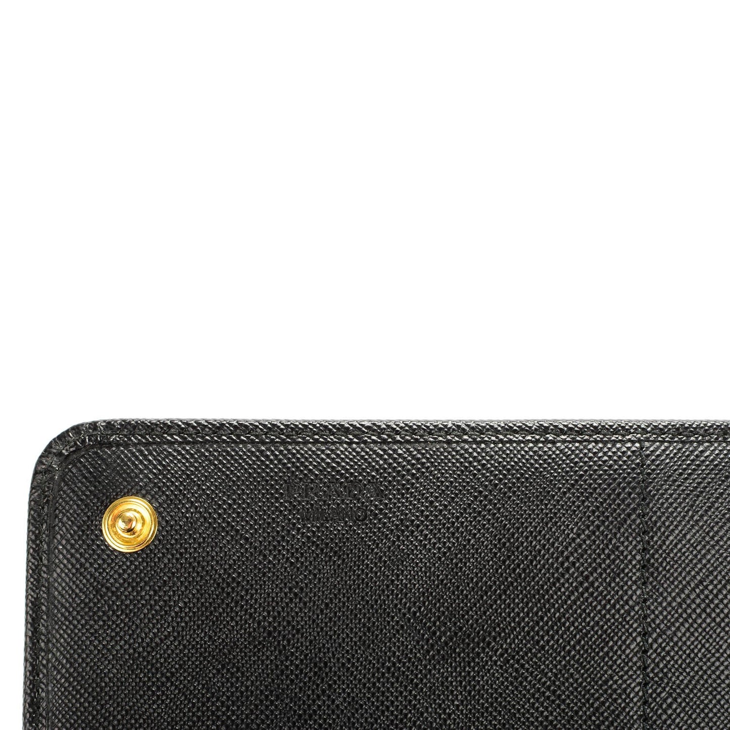 Saffiano Metal Continental Flap Wallet Nero Black