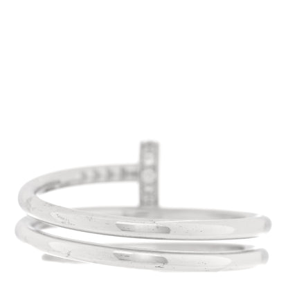 Cartier 18K White Gold Diamond Double Juste Un Clou Ring 57 8 3 of 4