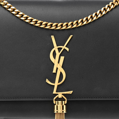 Saint Laurent Smooth Calfskin Medium Classic Monogram Kate Tassel Satchel Black 8 of 13