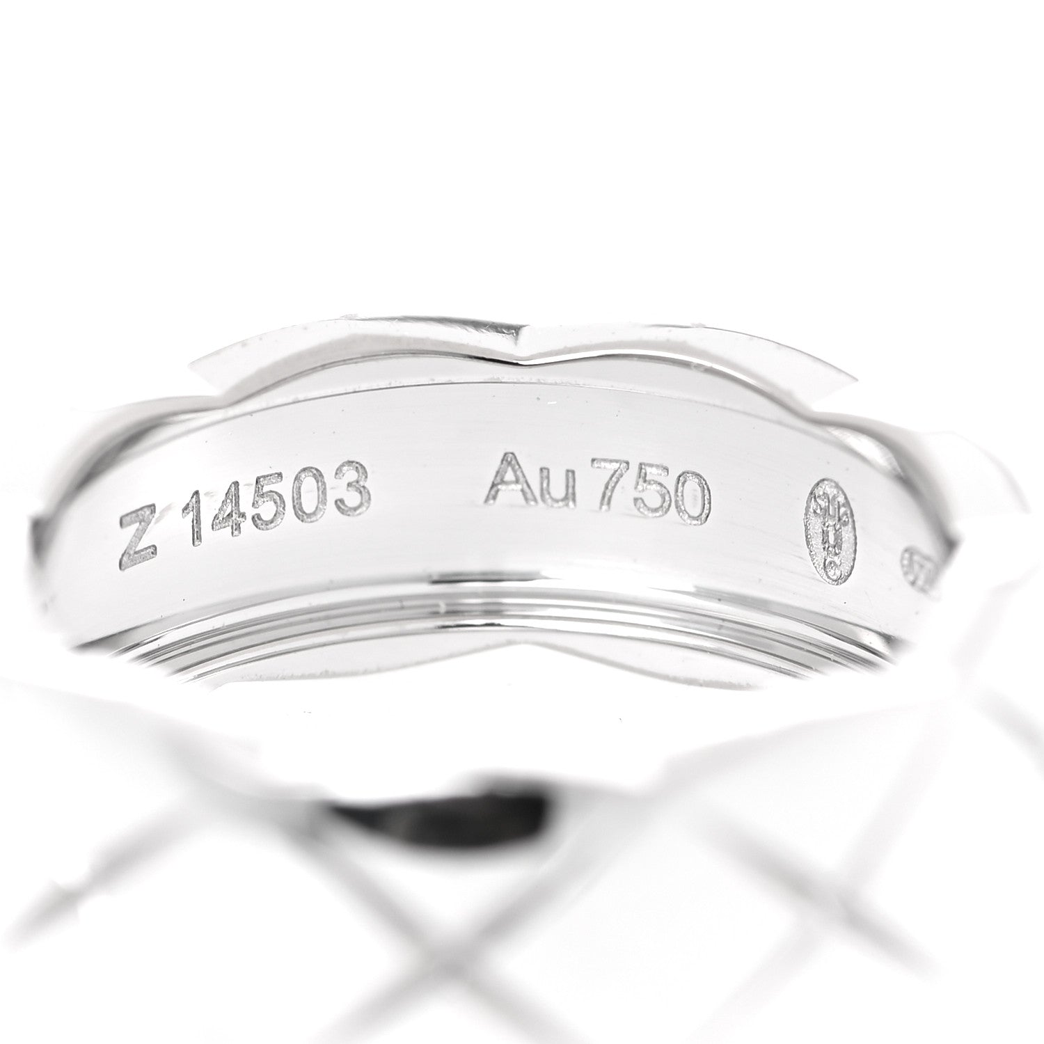 Chanel 18K White Gold Small Coco Crush Ring 49 5 4 of 5