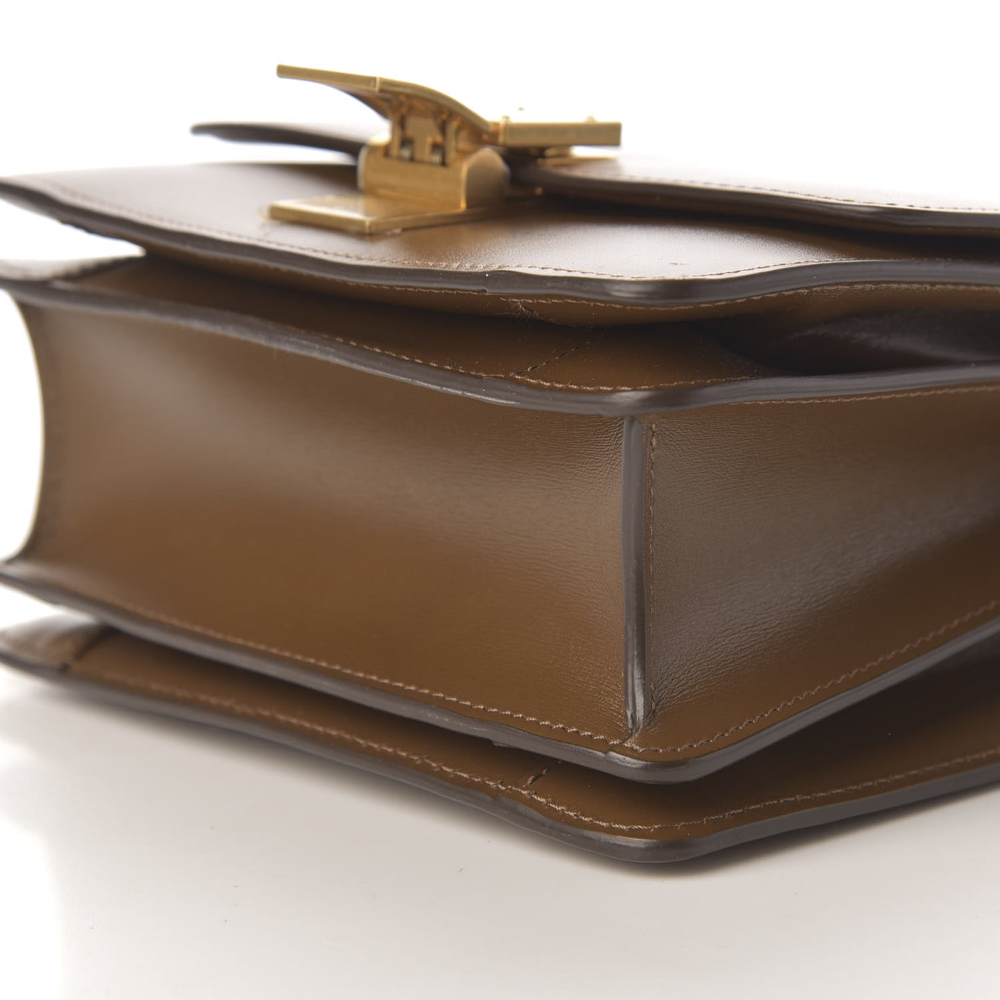 Smooth Calfskin Small Classic Box Flap Bag Camel