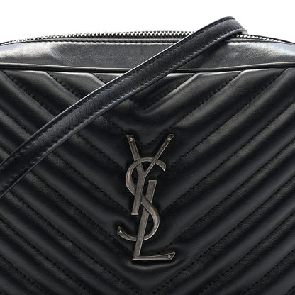 Saint Laurent Calfskin Matelasse Monogram Lou Camera Bag Black 7 of 9