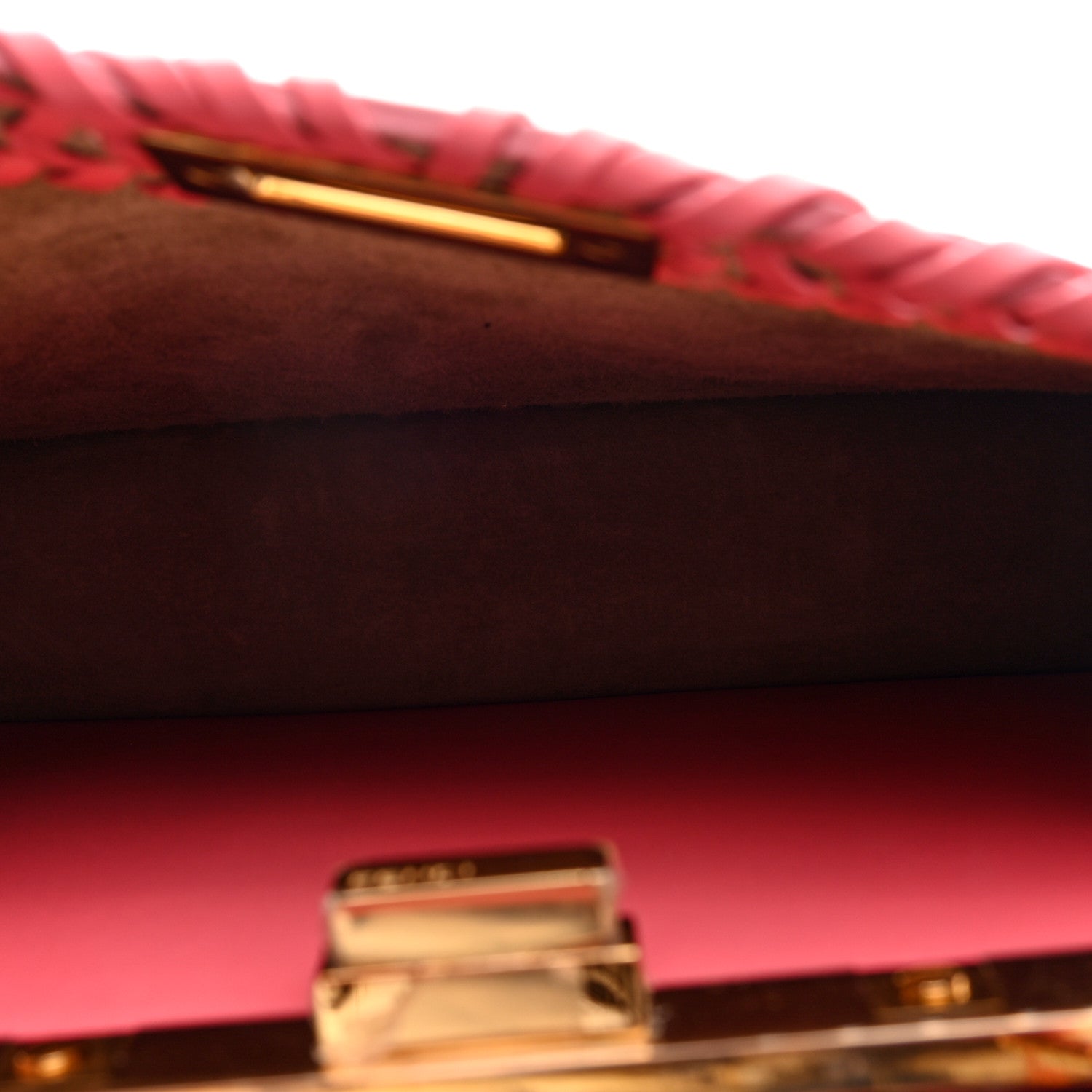 Fendi Vitello King Shiny Nappa Intreccio Small Peekaboo I SEE U Satchel Pink Dalia 6 of 10