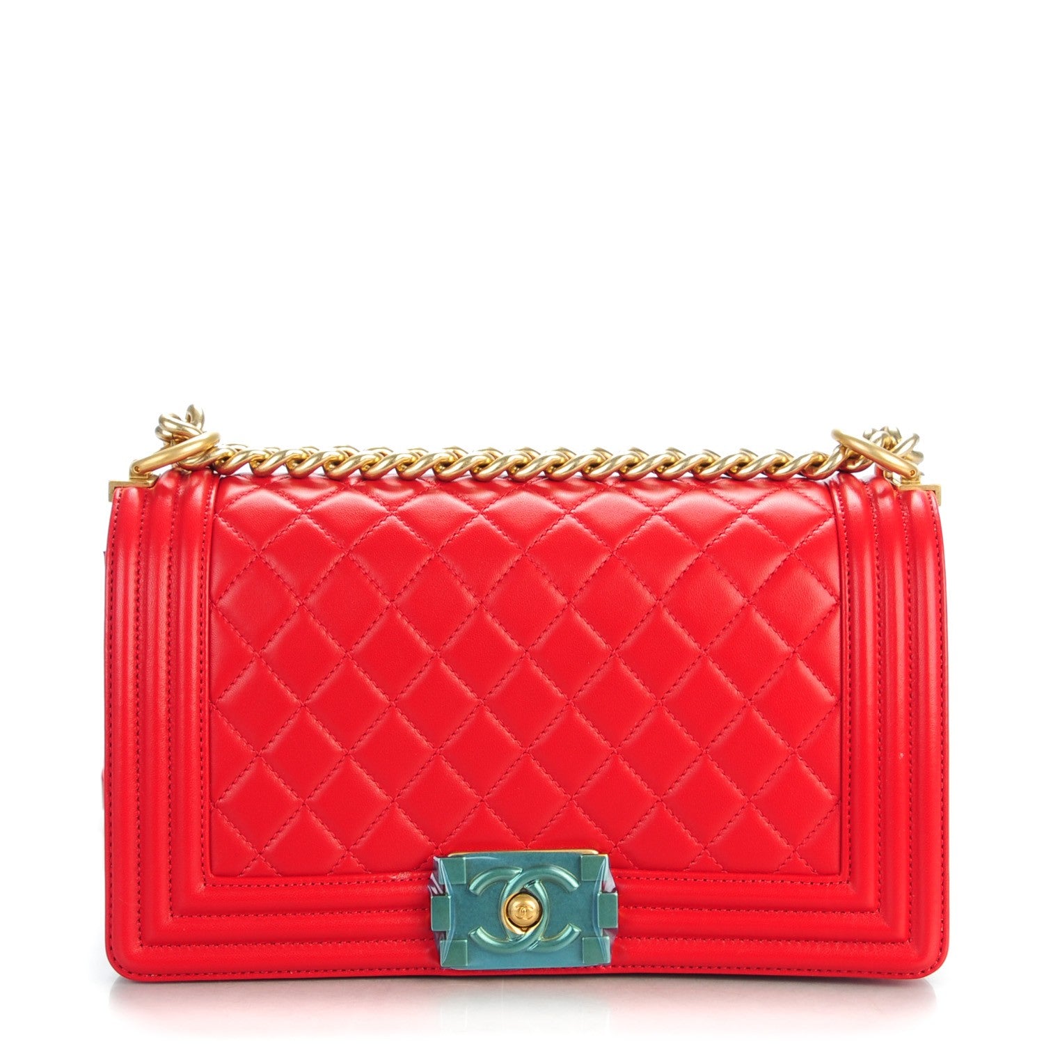 Chanel Lambskin Quilted Medium Boy Flap Red 1 of 10