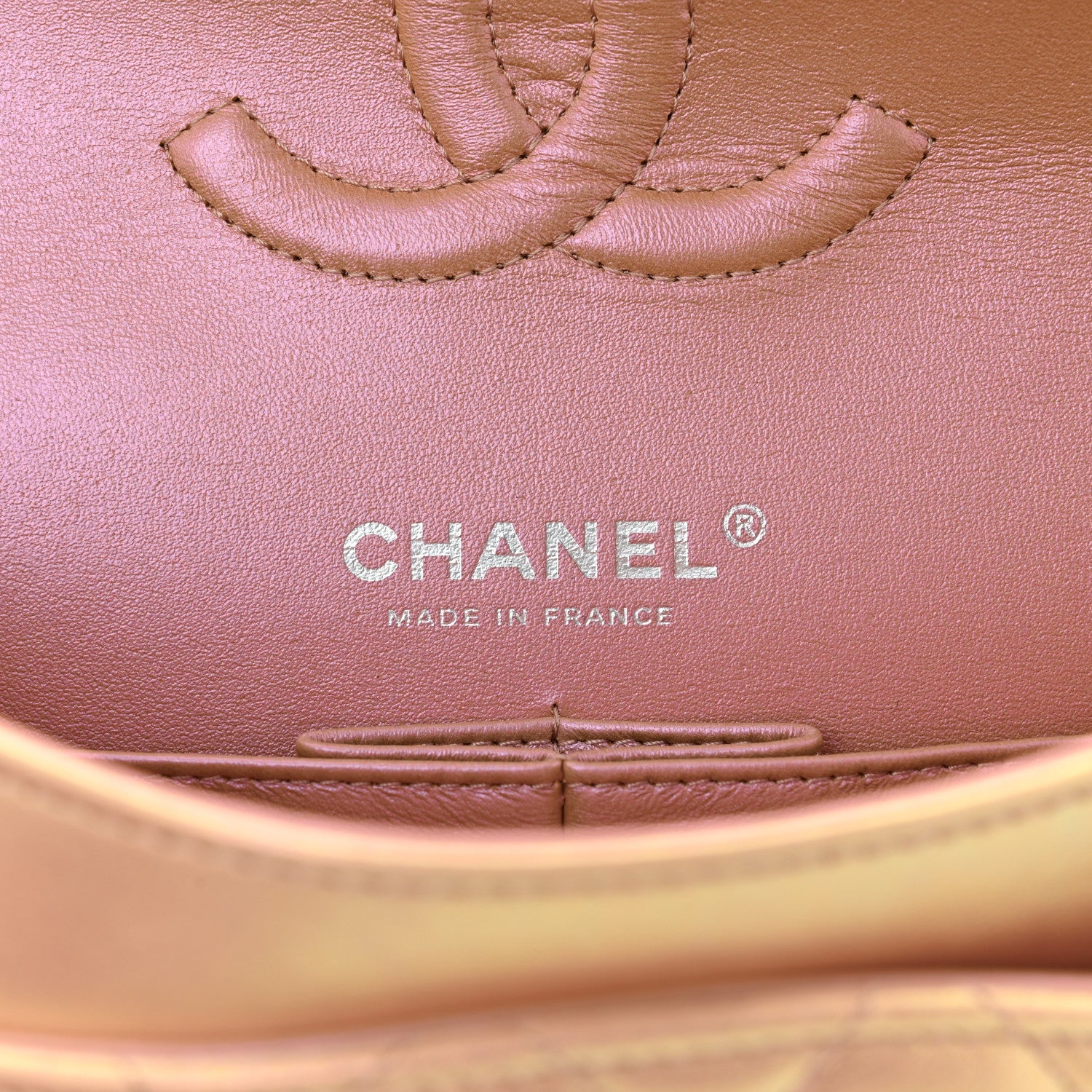 Chanel Iridescent Calfskin Quilted Medium Double Flap Pink 6 of 11