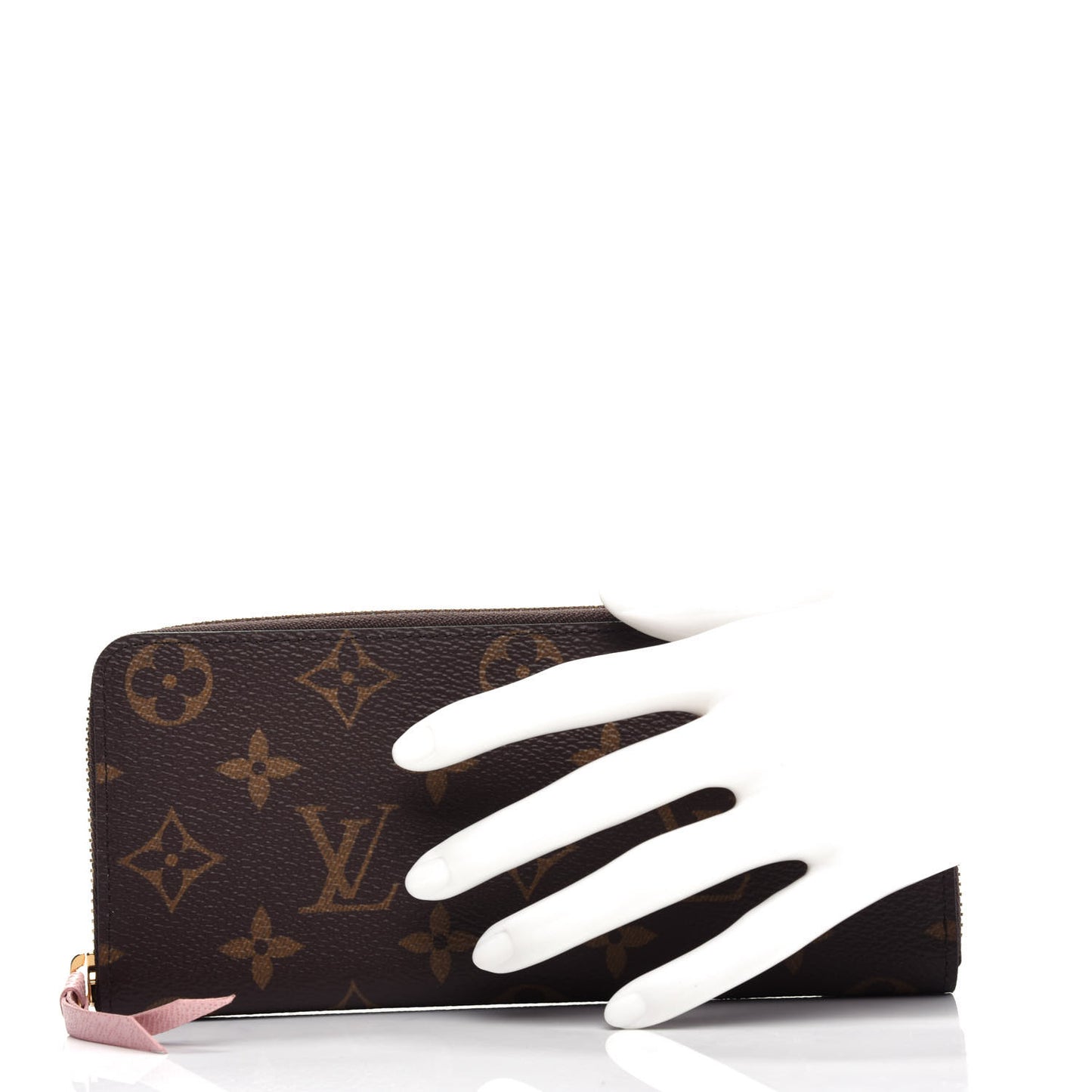 Monogram Clemence Wallet Rose Ballerine