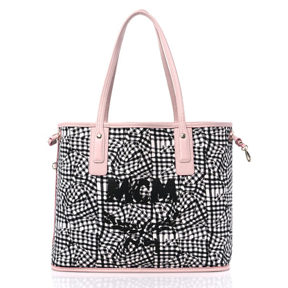 MCM Visetos Medium Liz Reversible Shopper Tote Soft Pink 9 of 13