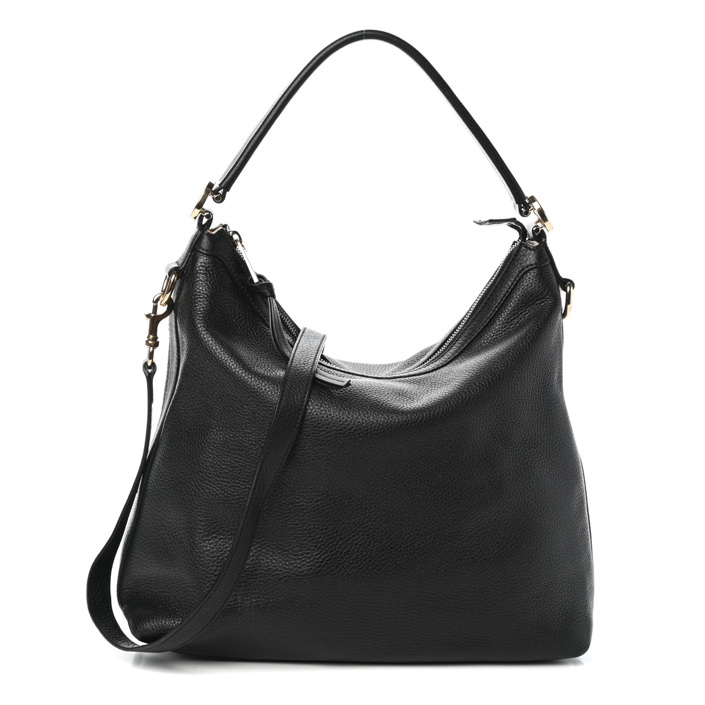 Pebbled Calfskin Small Miss GG Hobo Black