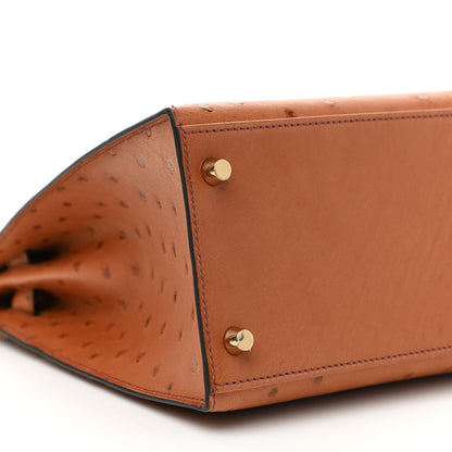 Hermes Ostrich Kelly Sellier 28 Gold 7 of 9