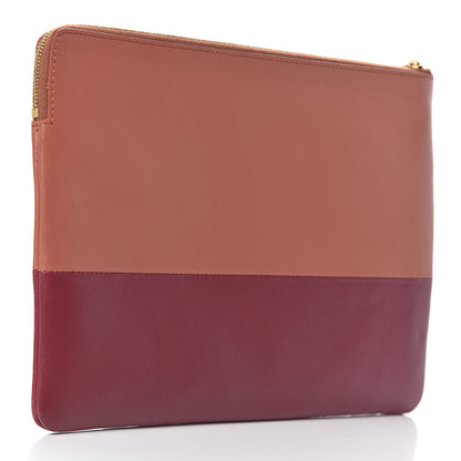 Celine Lambskin Bi-Color Solo Clutch Pouch Terracotta 3 of 12