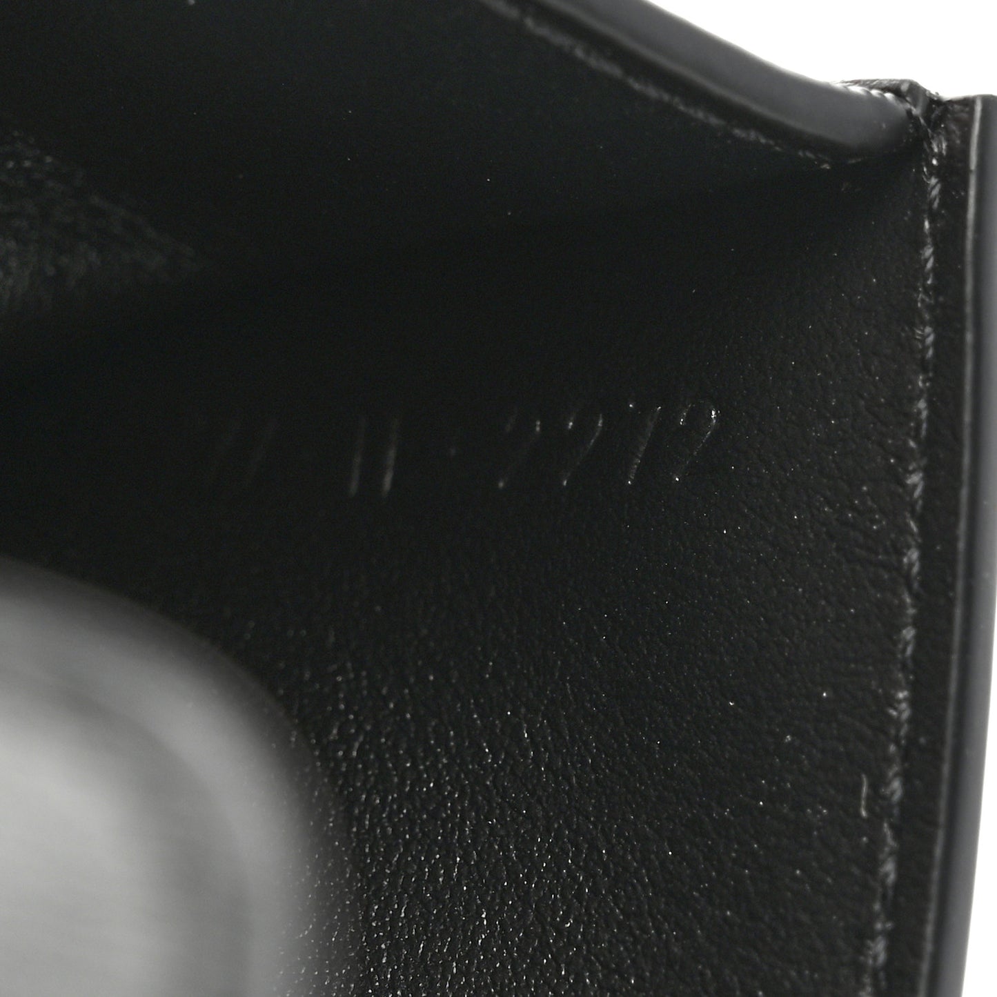 Calfskin Compact Triomphe Wallet With Coin Purse Black
