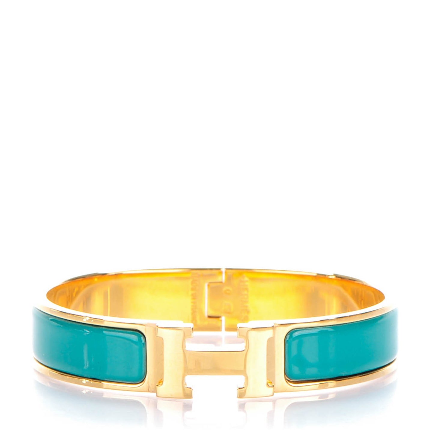 Enamel Narrow Clic Clac H Bracelet PM Emeraude