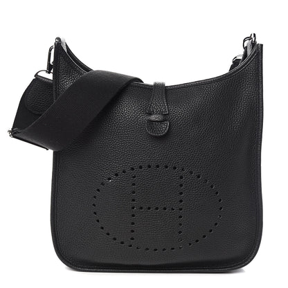 Hermes Taurillon Clemence Evelyne III PM Black 1 of 10