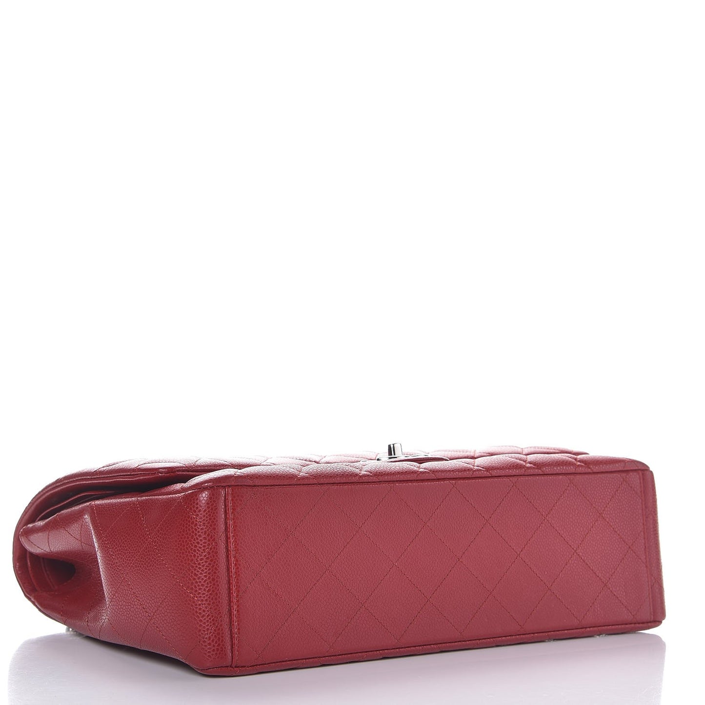 Caviar Quilted Maxi Double Flap Red