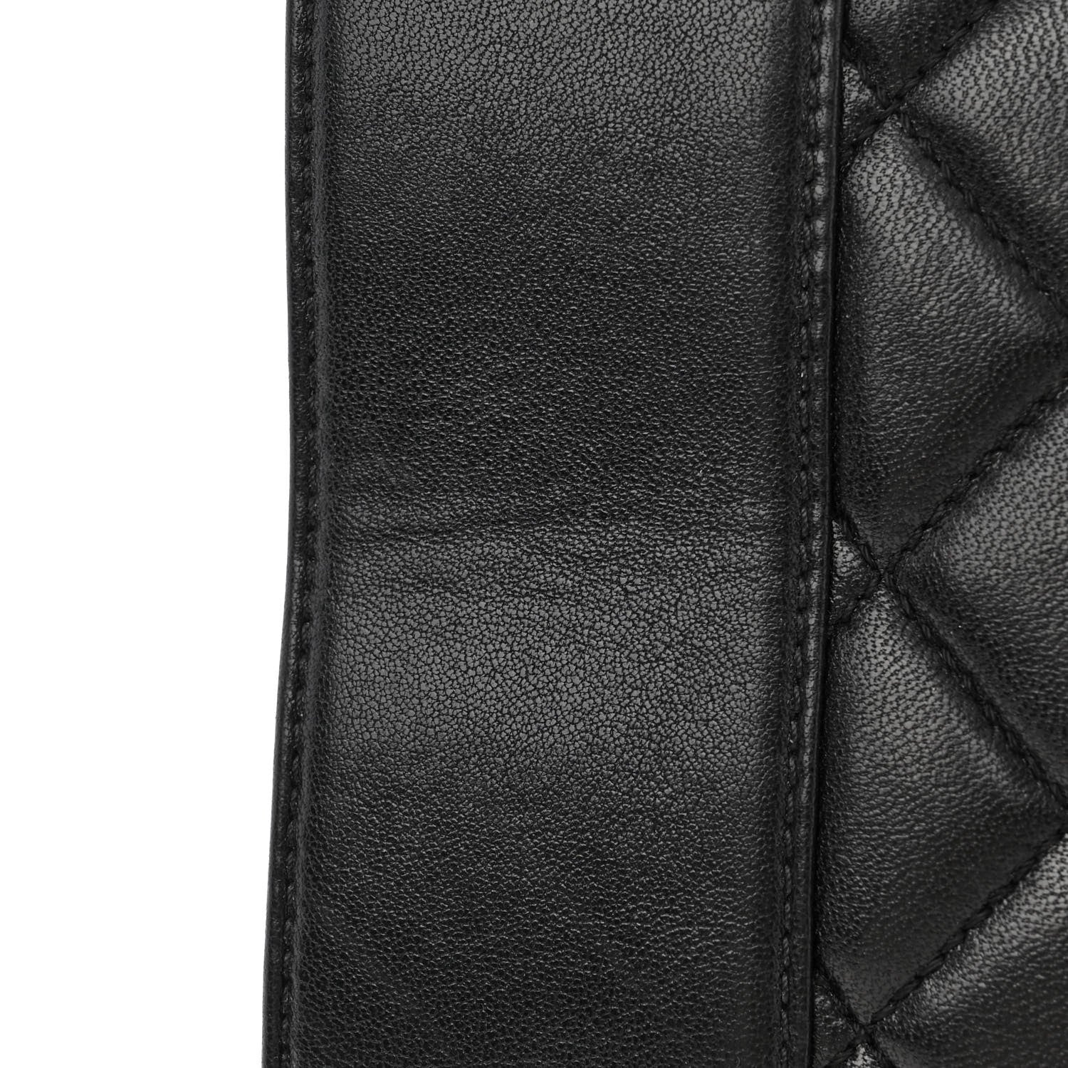 Chanel Sheepskin Quilted Mademoiselle Vintage Shopping Tote Black 11 of 11