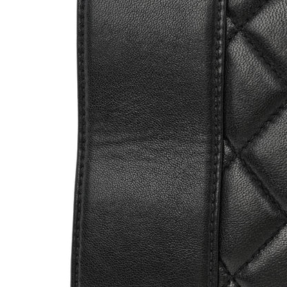 Chanel Sheepskin Quilted Mademoiselle Vintage Shopping Tote Black 11 of 11