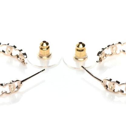 Chanel Metal CC Hoop Earrings Gold 2 of 4