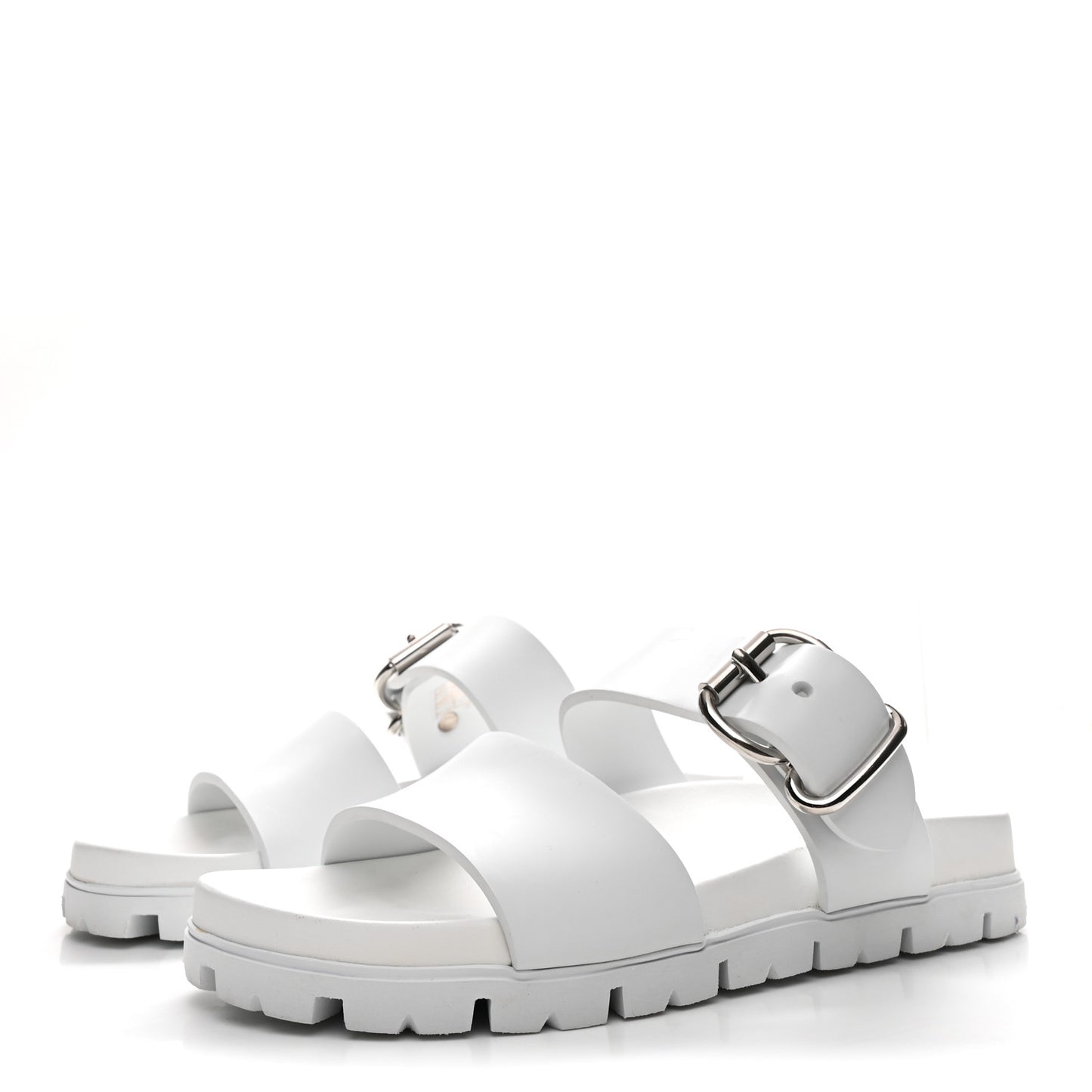 EVA Rubber Double Strap 20mm Fussbett Sandals 40 White