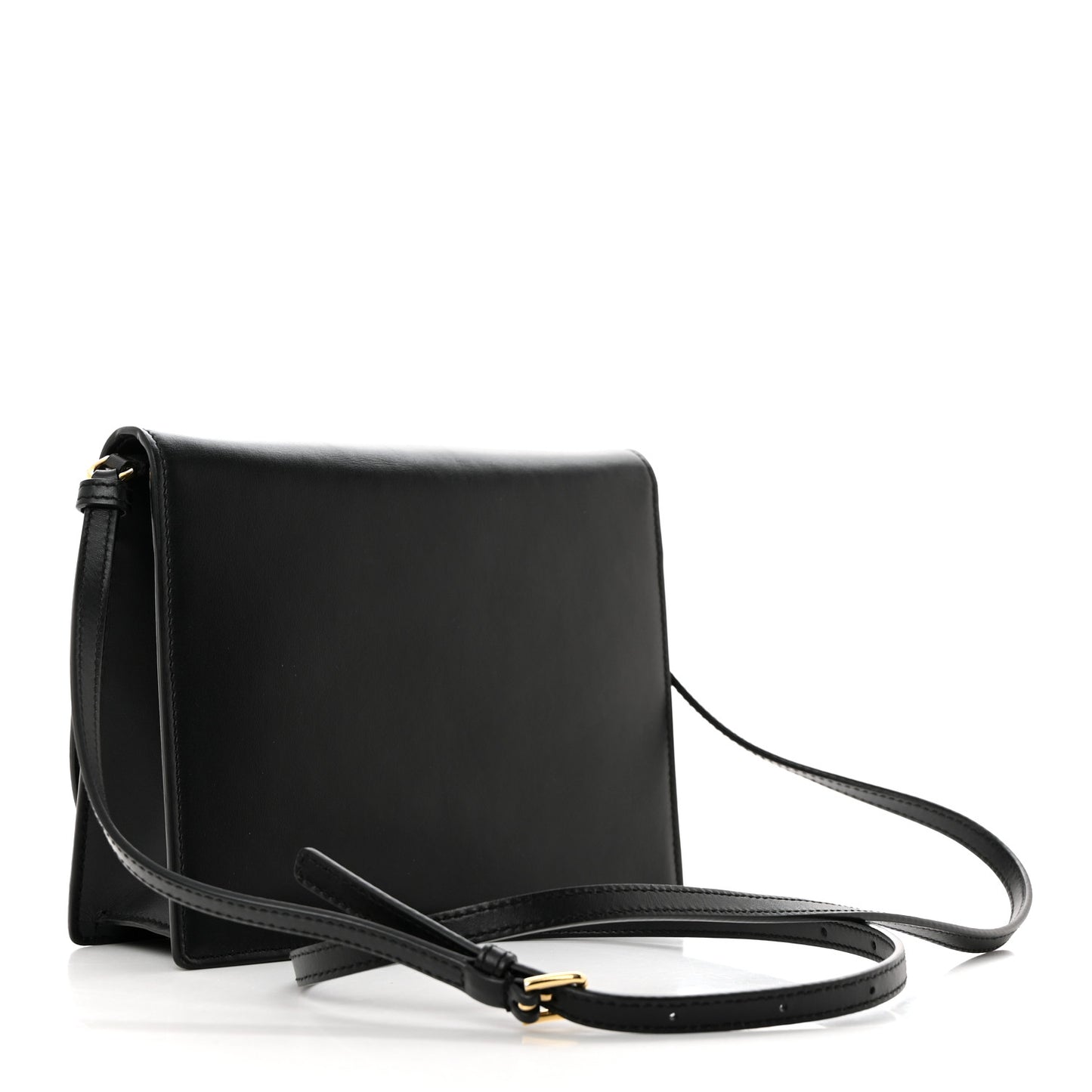 Calfskin DG Logo Flap Crossbody Bag Black