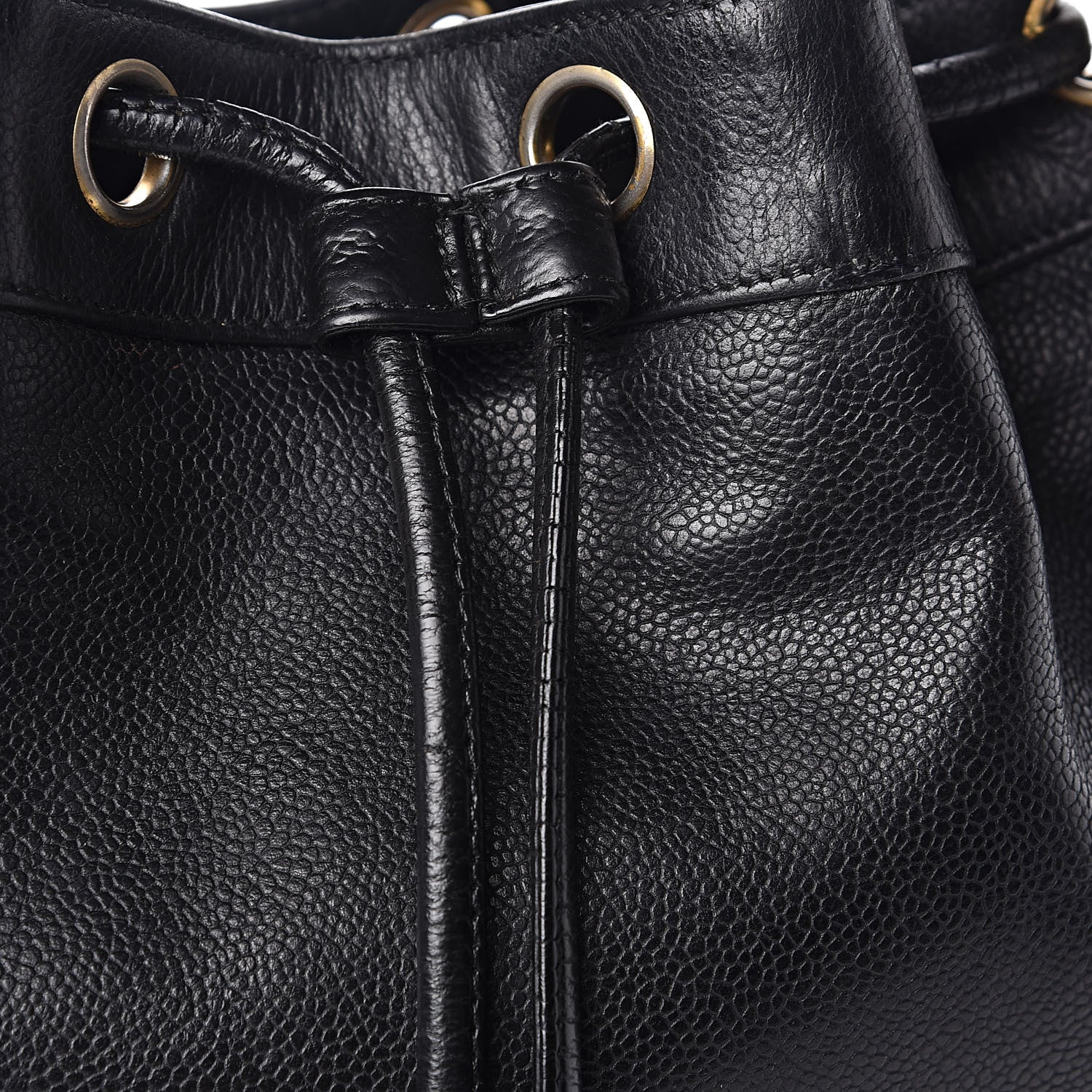 Chanel Caviar CC Drawstring Shoulder Bag Black 17 of 18