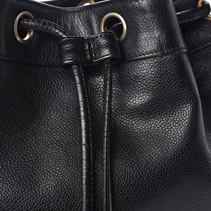 Chanel Caviar CC Drawstring Shoulder Bag Black 17 of 18