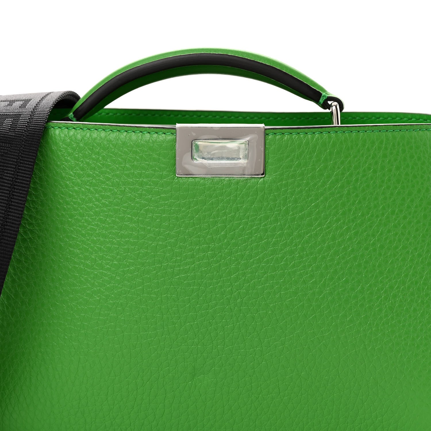 Fendi Cuoio Romano Vitello Cover Bi-Color Peekaboo I See U X Cross Satchel Tomatillo 8 of 10