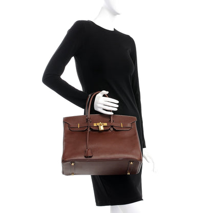 Hermes Courchevel Birkin 35 Chocolate 2 of 36