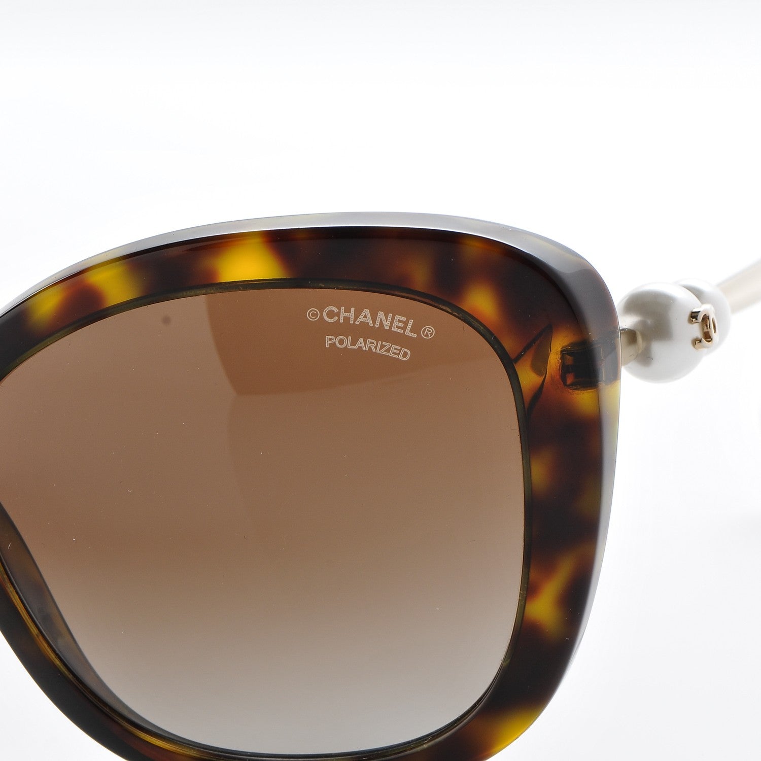 Chanel Square Winter Polarized Pearl Sunglasses 5339-H-A Tortoise 7 of 8