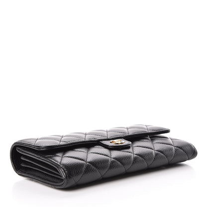 Chanel Caviar Quilted Large Gusset Flap Wallet Black 4 of 11